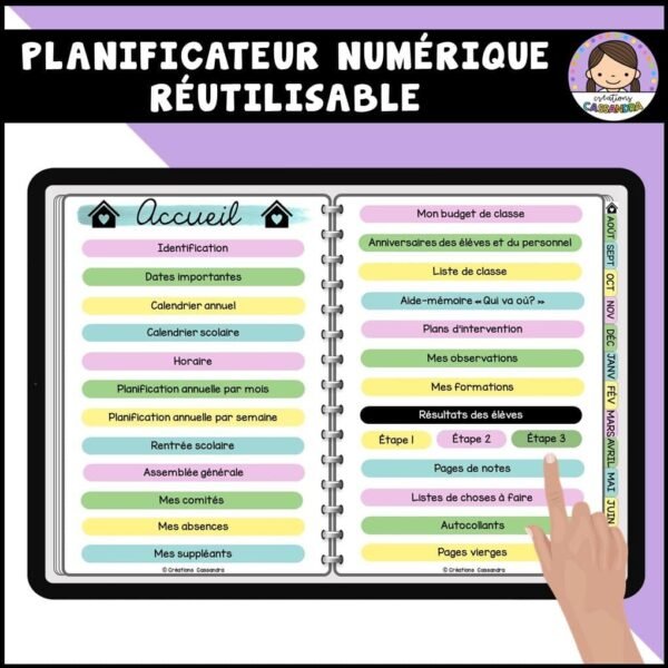 Planificateur numérique réutilisable - Coloré – Image 2