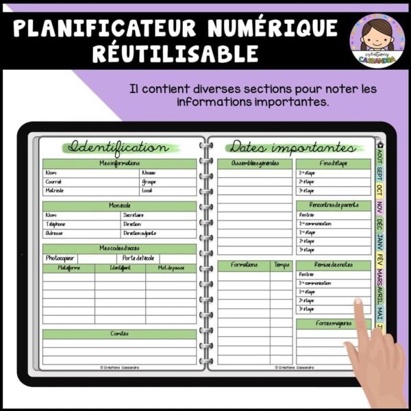 Planificateur numérique réutilisable - Coloré – Image 3