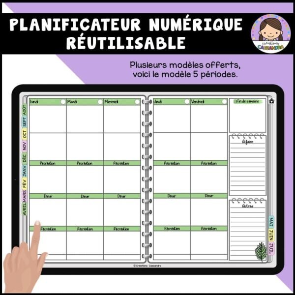 Planificateur numérique réutilisable - Coloré – Image 7