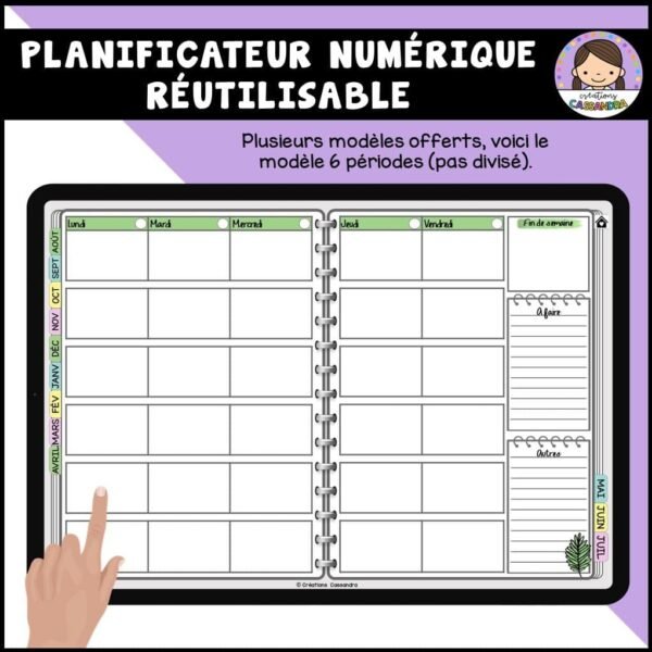 Planificateur numérique réutilisable - Coloré – Image 10