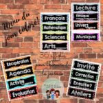 Menu du jour coloré