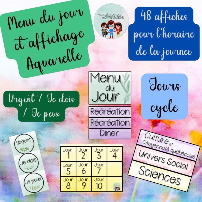 Menu du jour Aquarelle – Image 1