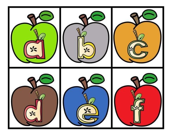 Chasse aux lettres minuscules - Thème des pommes – Image 2