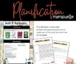 Planification mensuelle fin août-septembre