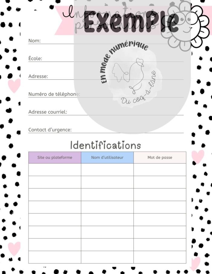 Planificateur à imprimer – Image 2