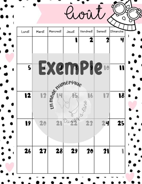 Planificateur à imprimer – Image 7