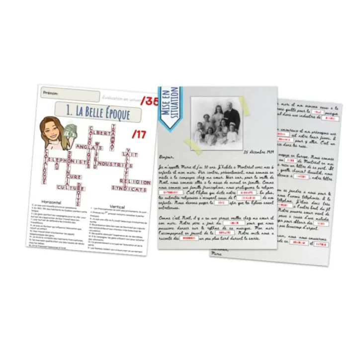 Évaluations à textes troués en univers social | 6e année – Image 2