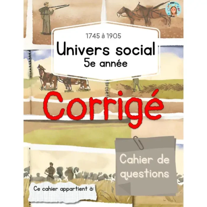 Corrigé du cahier de questions en U.S | 5e année – Image 2