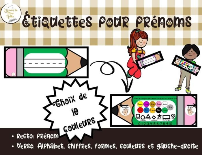 Étiquettes pour prénoms ``Le tout-en-un`` – Image 1