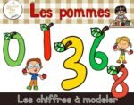 Les chiffres à modeler - Thème des pommes