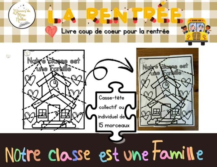 Casse-tête Notre classe est une famille – Image 1