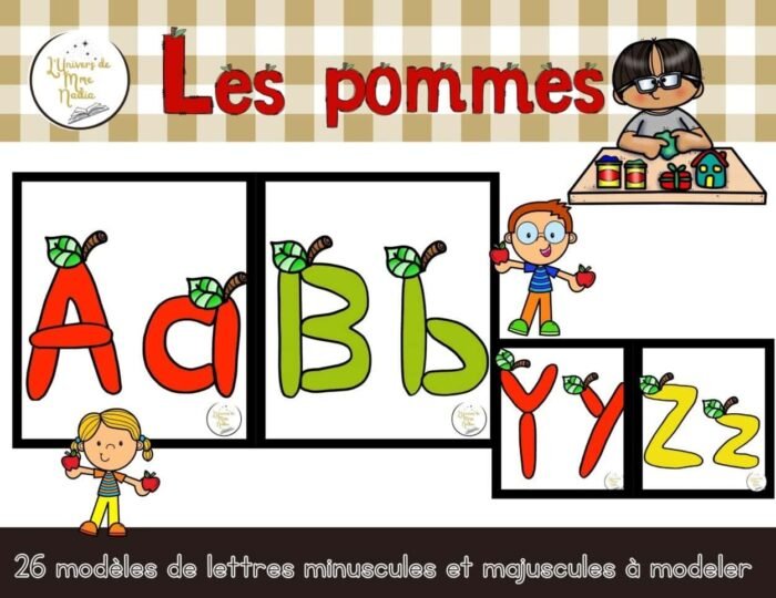 Alphabet à modeler - Les pommes – Image 1