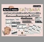 Cartes à tâches (thème capybara) – Représentation et décomposition des nombres jusqu’à 100 000