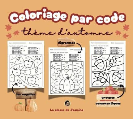 Coloriage par code - l'automne