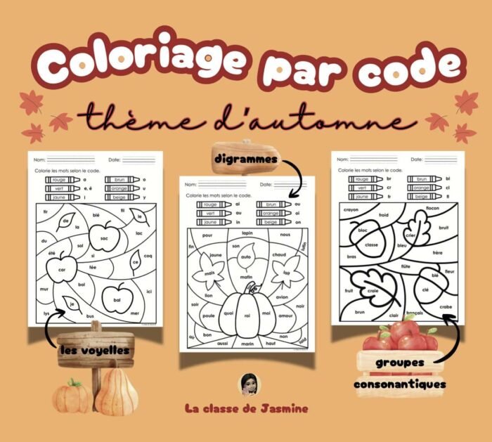 Coloriage par code - l'automne – Image 1