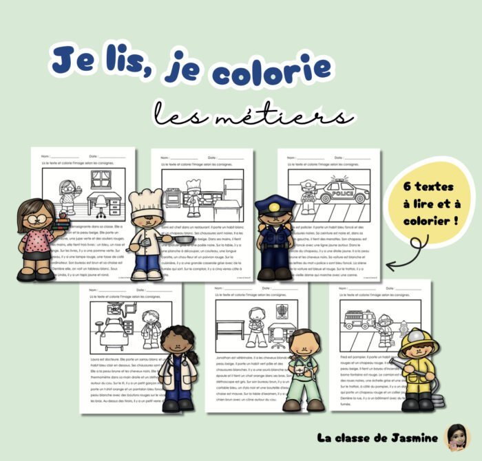 Je lis, je colorie (les métiers) – Image 1