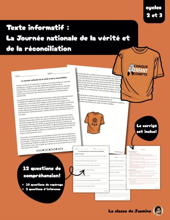 Compréhension: Le jour du chandail orange – Image 1