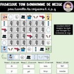 Fabrique ton bonhomme de neige - b, d, p, q