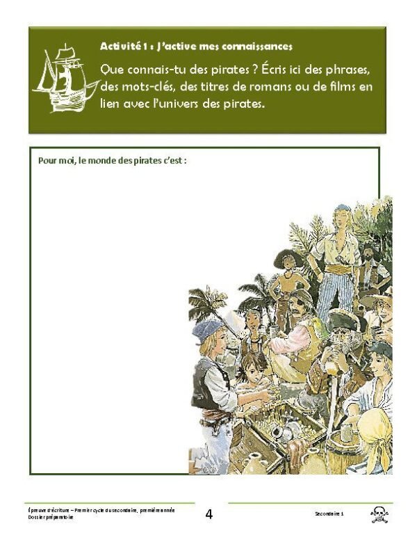 Les pirates - Évaluation en écriture – Image 2