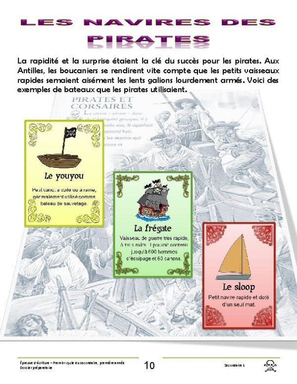 Les pirates - Évaluation en écriture – Image 3