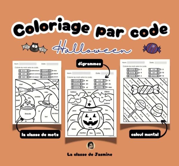 Coloriage par code - l'Halloween – Image 1