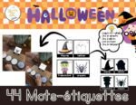 Halloween - 44 Mots-étiquettes et ombres