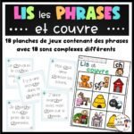 Jeu Lecture de phrases avec boîtes de sons