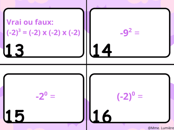 Cartes à tâches : Notation Exponentielle (Exposants à base négative) – Image 2