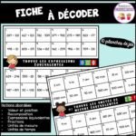 Ensemble 1 - Fiche à décoder - Mathématiques