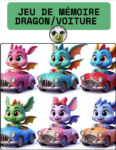 Jeu de mémoire Dragon et Voiture /Couleurs