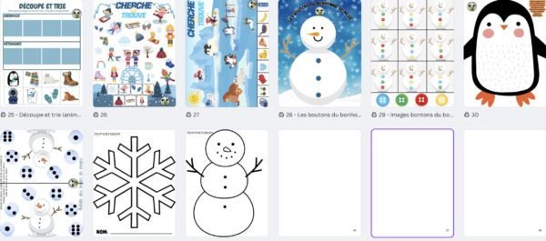 Hiver/ Animaux polaires Trousse d'apprentissage – Image 4