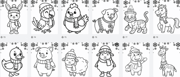 COLORIAGE hiver / Animaux polaires 145 pages – Image 12
