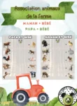 Animaux de la ferme Association bébé+parents